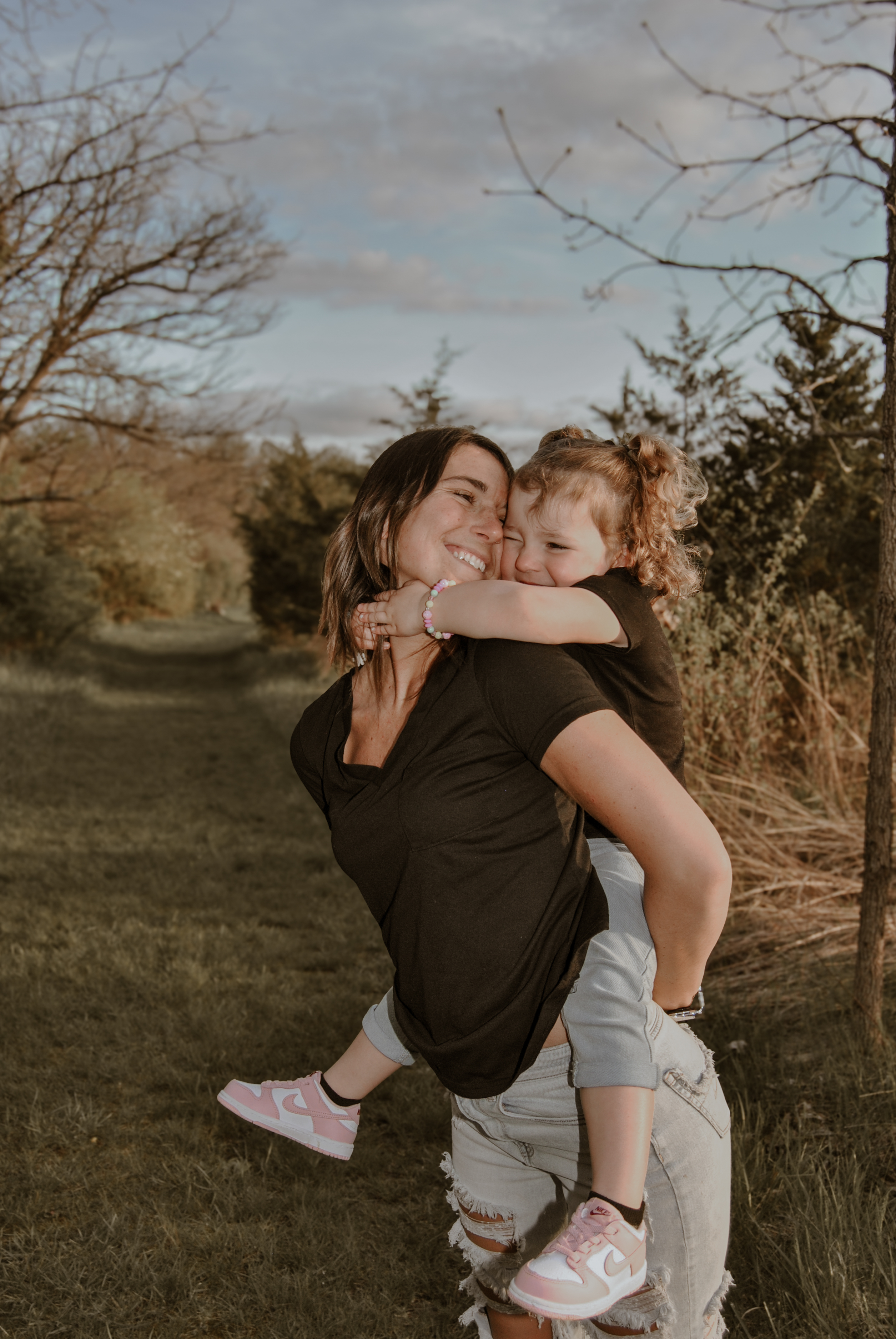 Maternity silhouette at sunset